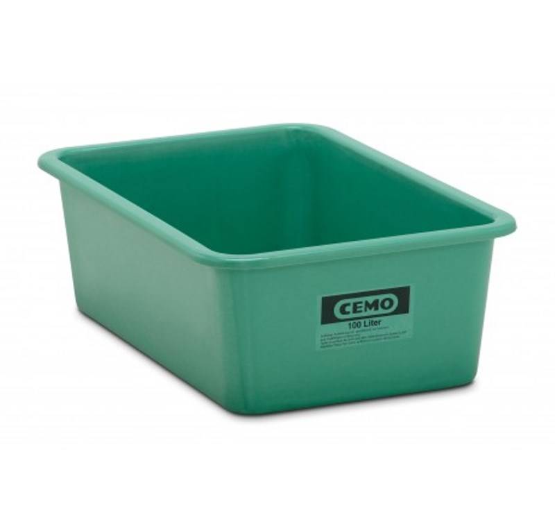 CEMO GFK Rechteckbehälter 100 l Standard, grün-0