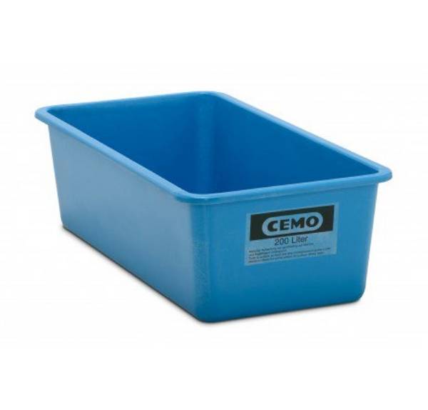 CEMO GFK Rechteckbehälter 200 l flach, blau
