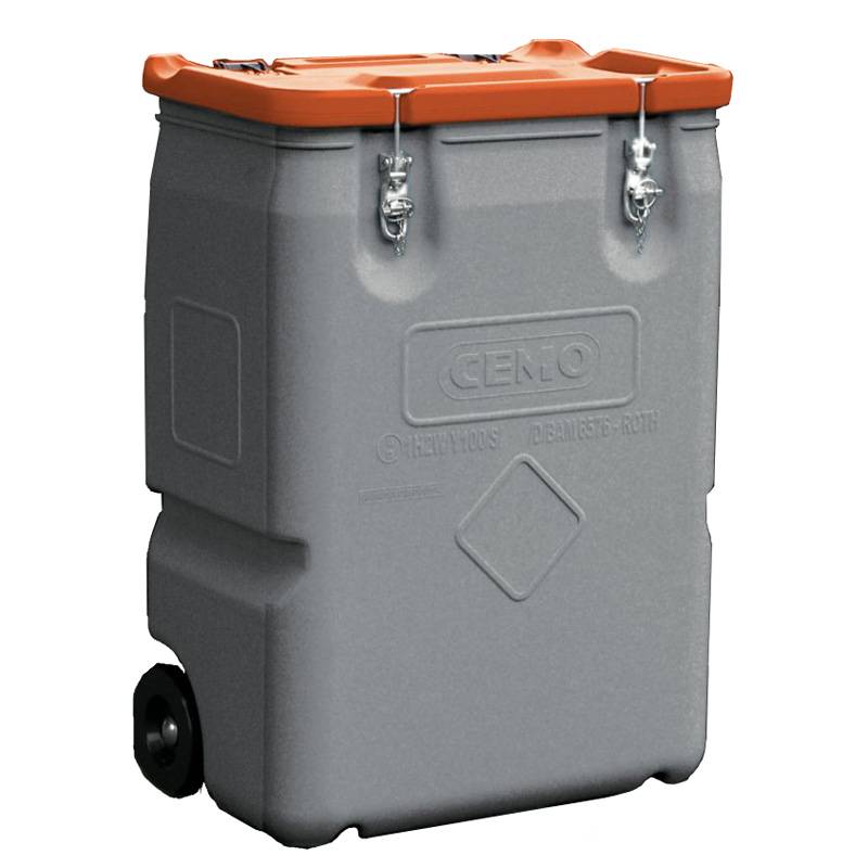 CEMO Mobil-Box 170 l grau mit Deckel orange mit Gefahrgut-Zulassung-0