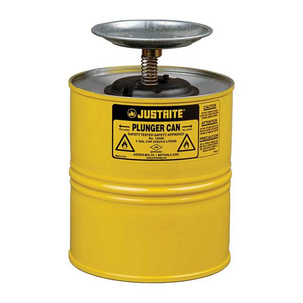 Justrite® Sparanfeuchter aus Stahlblech, gelb, 4 Liter