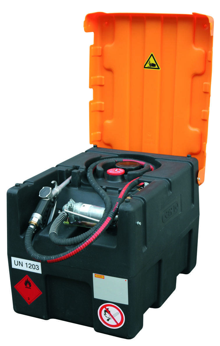 CEMO Mobile Kraftstofftankanlage KS-Mobil Easy PE 190l mit Handpumpe und Klappdeckel-0