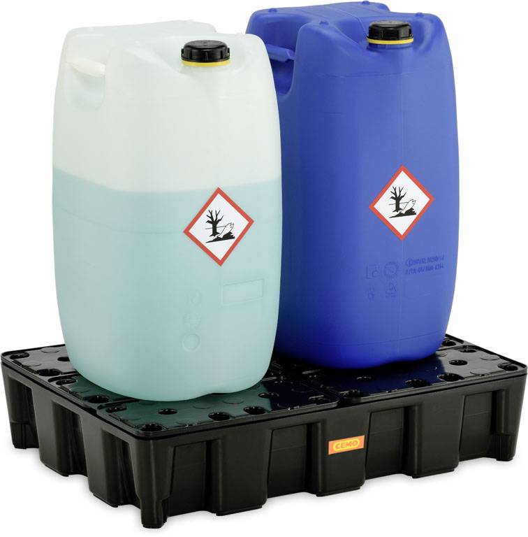 CEMO PE-Kleingebindewanne 60HD mit PE-Rost