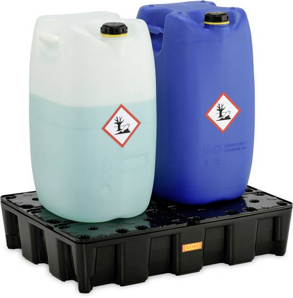 CEMO PE-Kleingebindewanne 60HD mit PE-Rost