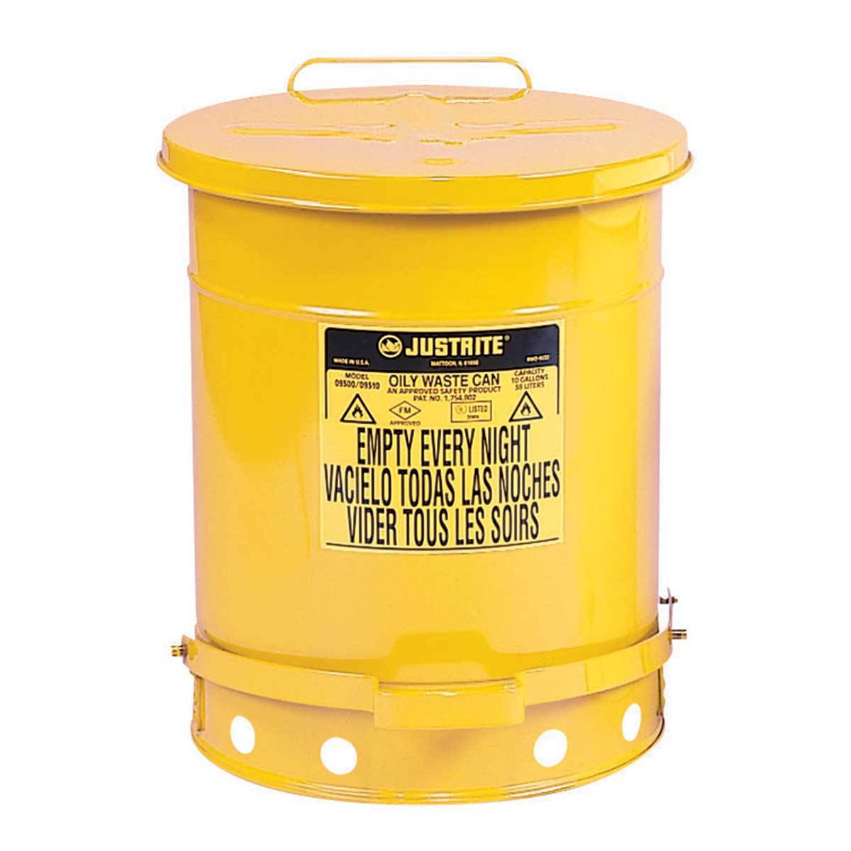 Öl-Entsorgungsbehälter Kapazität 52,0 Liter, gelb, fußbetrieben-0