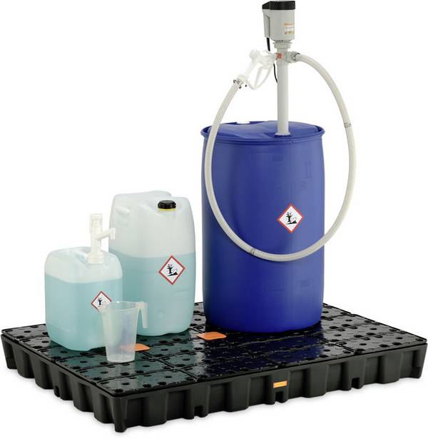 CEMO PE-Auffangwanne 250HD mit PE-Rost