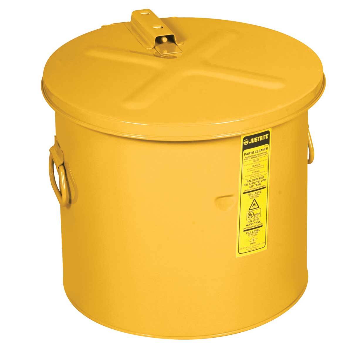 Justrite® Wasch- und Tauchbehälter, gelb, 30 Liter-0