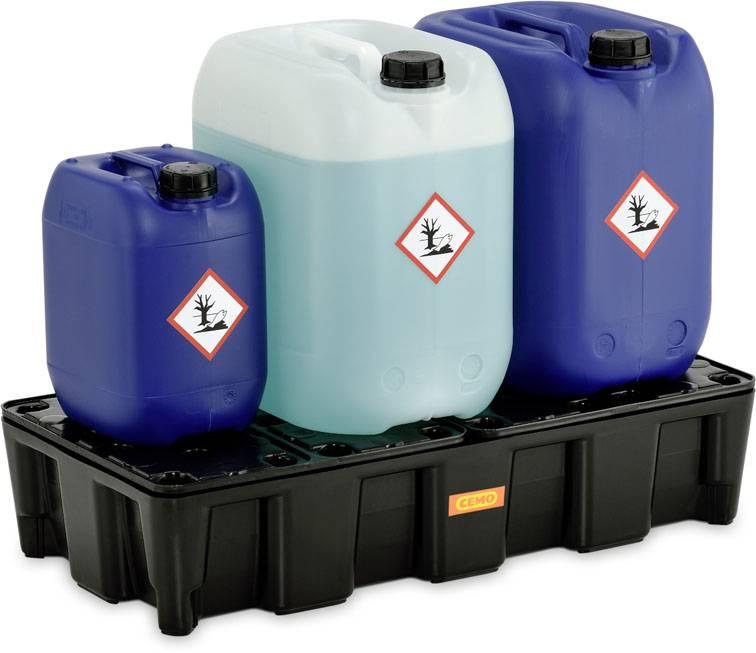 CEMO PE-Kleingebindewanne 35HD mit PE-Rost-3