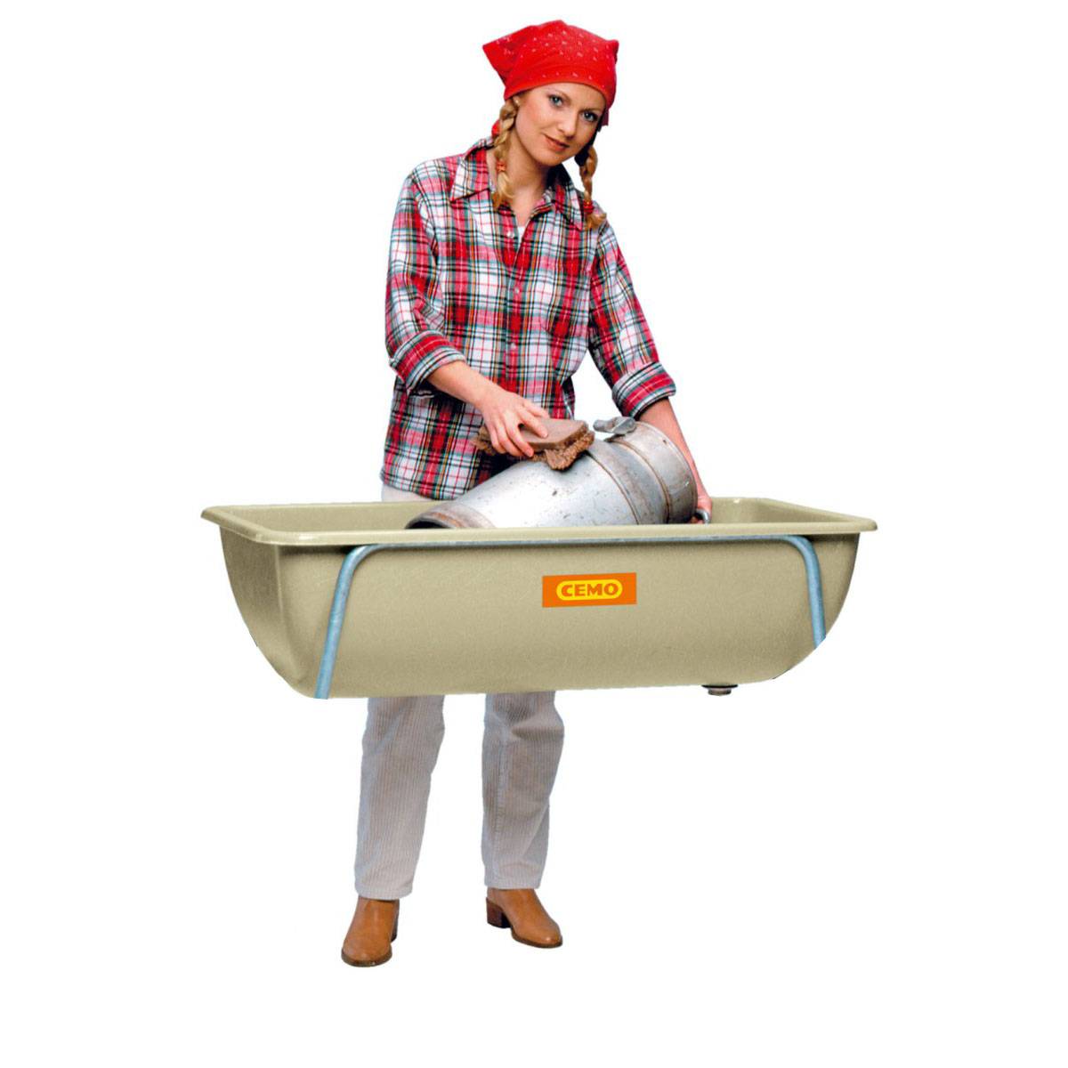 CEMO Spülwanne 75 l aus glasfaserverstärktem Kunststoff (GFK)-1