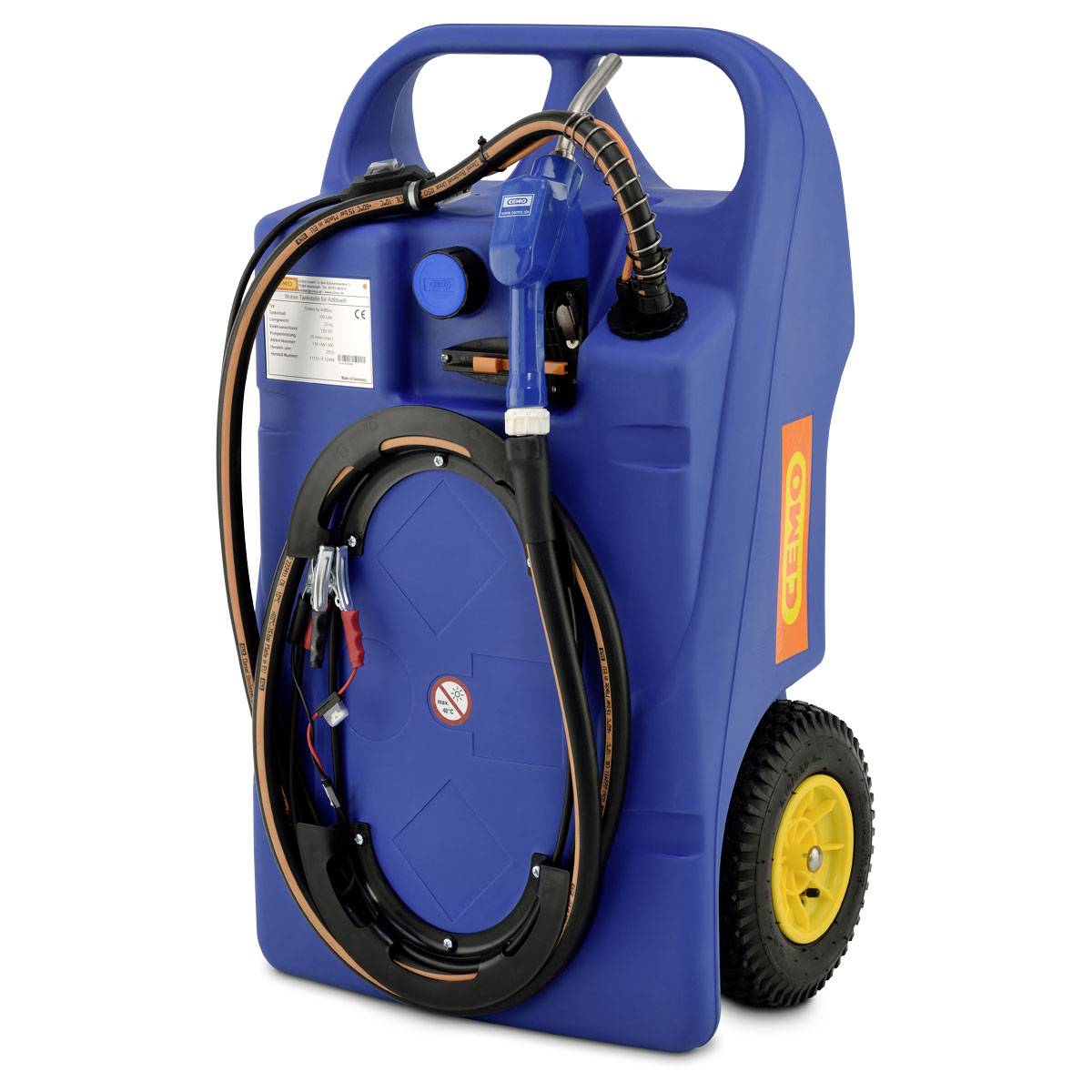 CEMO Trolley 100l für AdBlue® mit Tauchpumpe CENTRI SP30, Automatik-Zapfventil-0