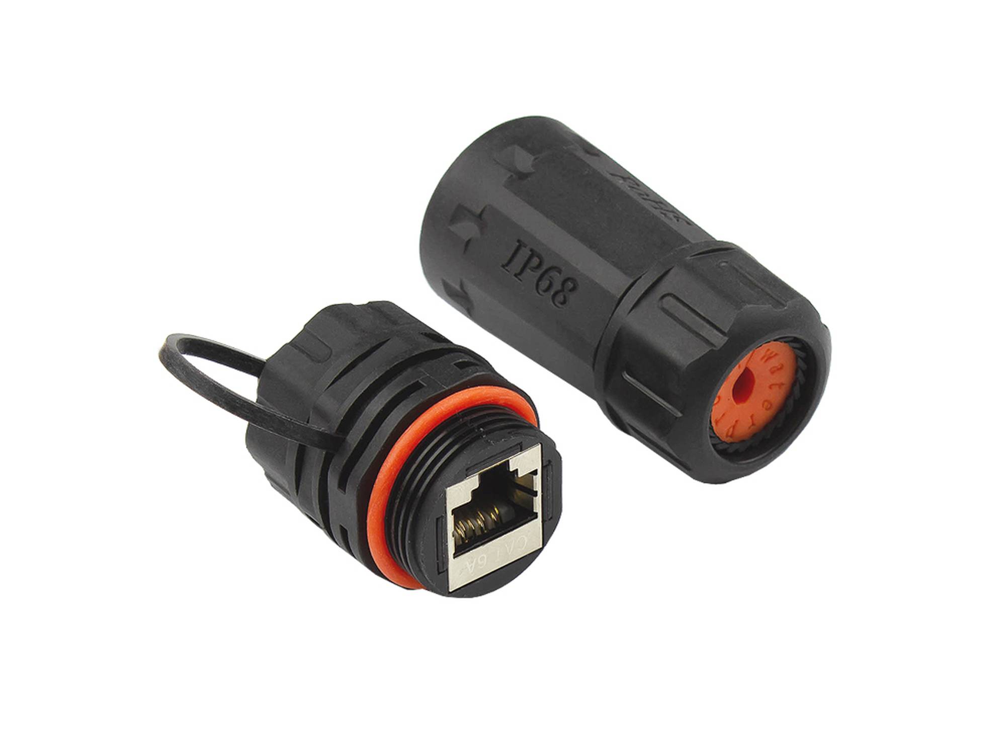 Patchkabelkupplung, Outdoor (IP68), Cat. 6A, RJ45, vollgeschirmt, schwarz, Good Connections®-2