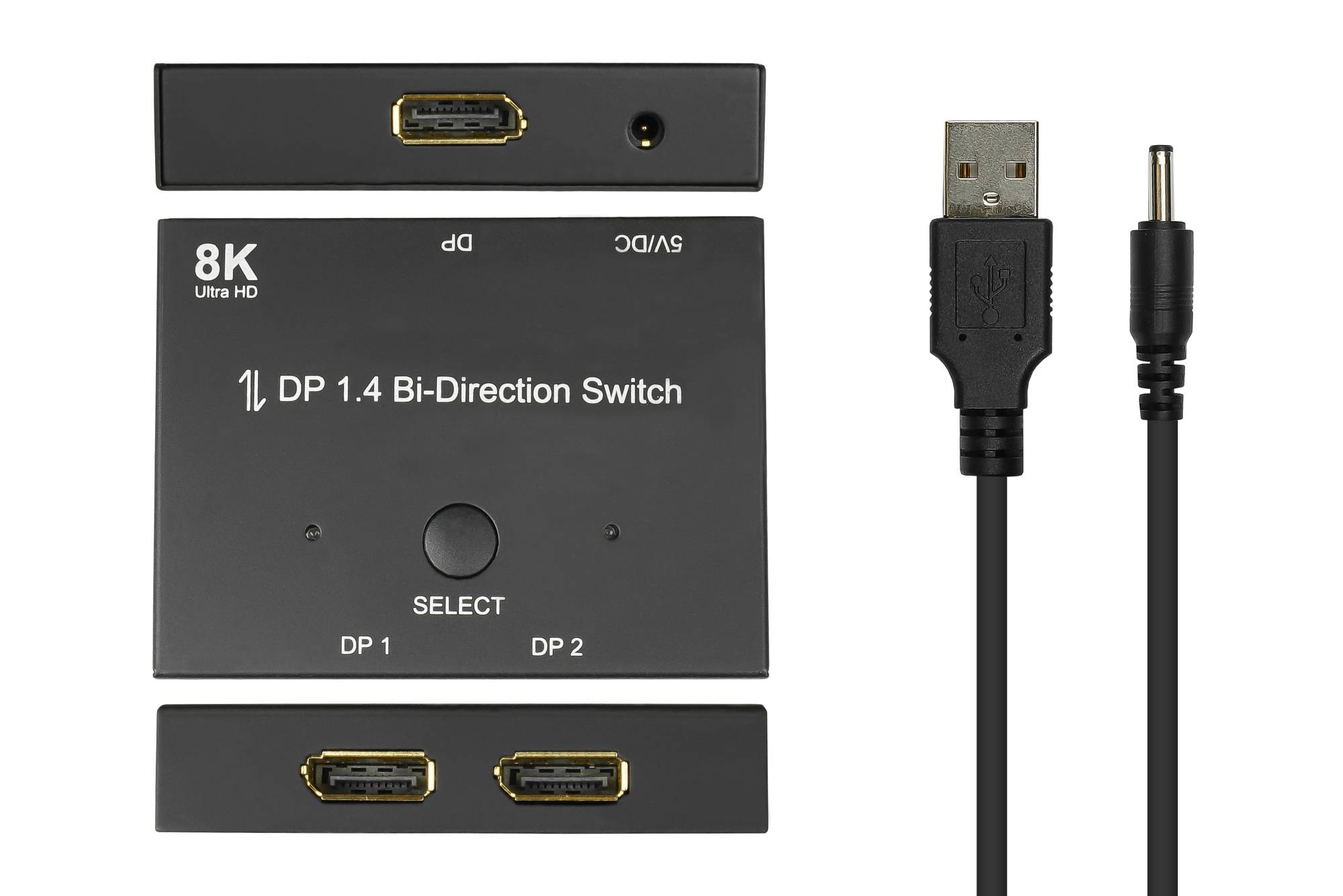 Good Connections DisplayPort Switches - DisplayPort - Schwarz - Metall - 7680 x-3