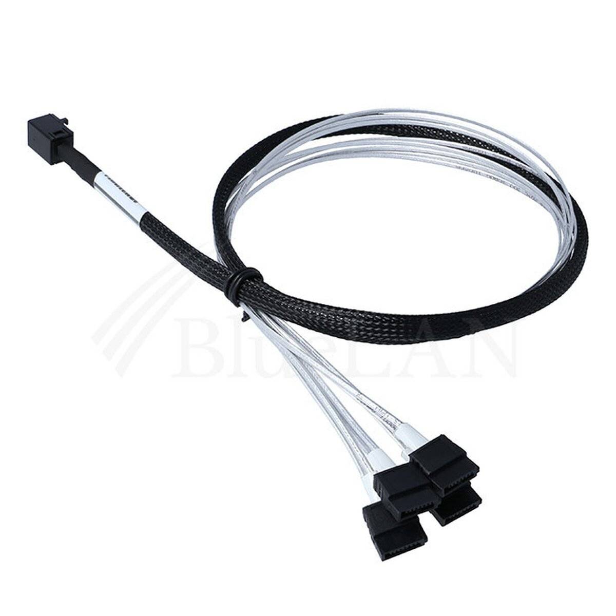 BlueOptics internes MiniSAS Hybrid Kabel SFF-8643/4x SATA 1 Meter - Serial Attac-1