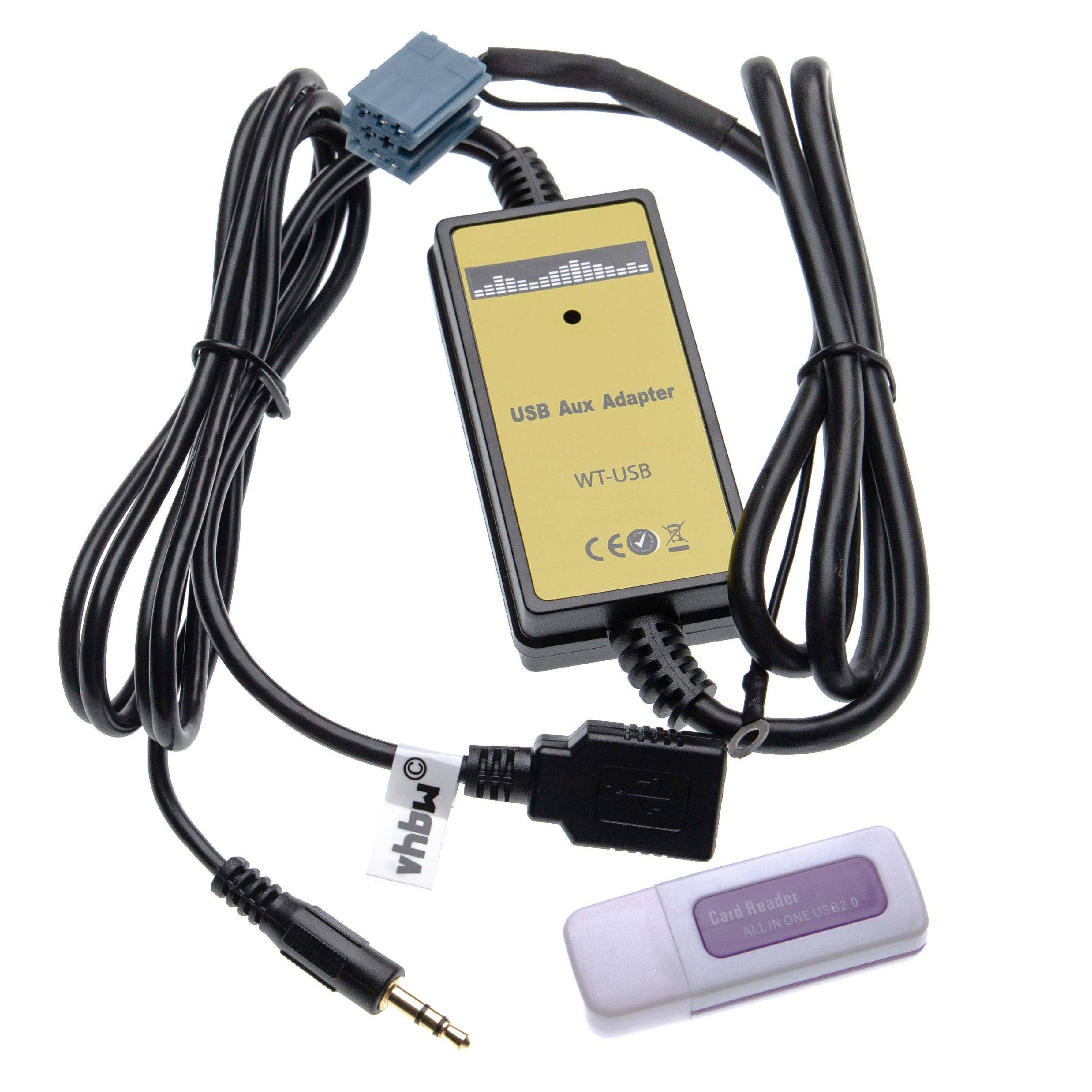 vhbw AUX KFZ Radio Kabel kompatibel mit VW Radio New Beetle GammaCD | New Beetle Alpha 5 Auto, Autoradio (145 cm)-0