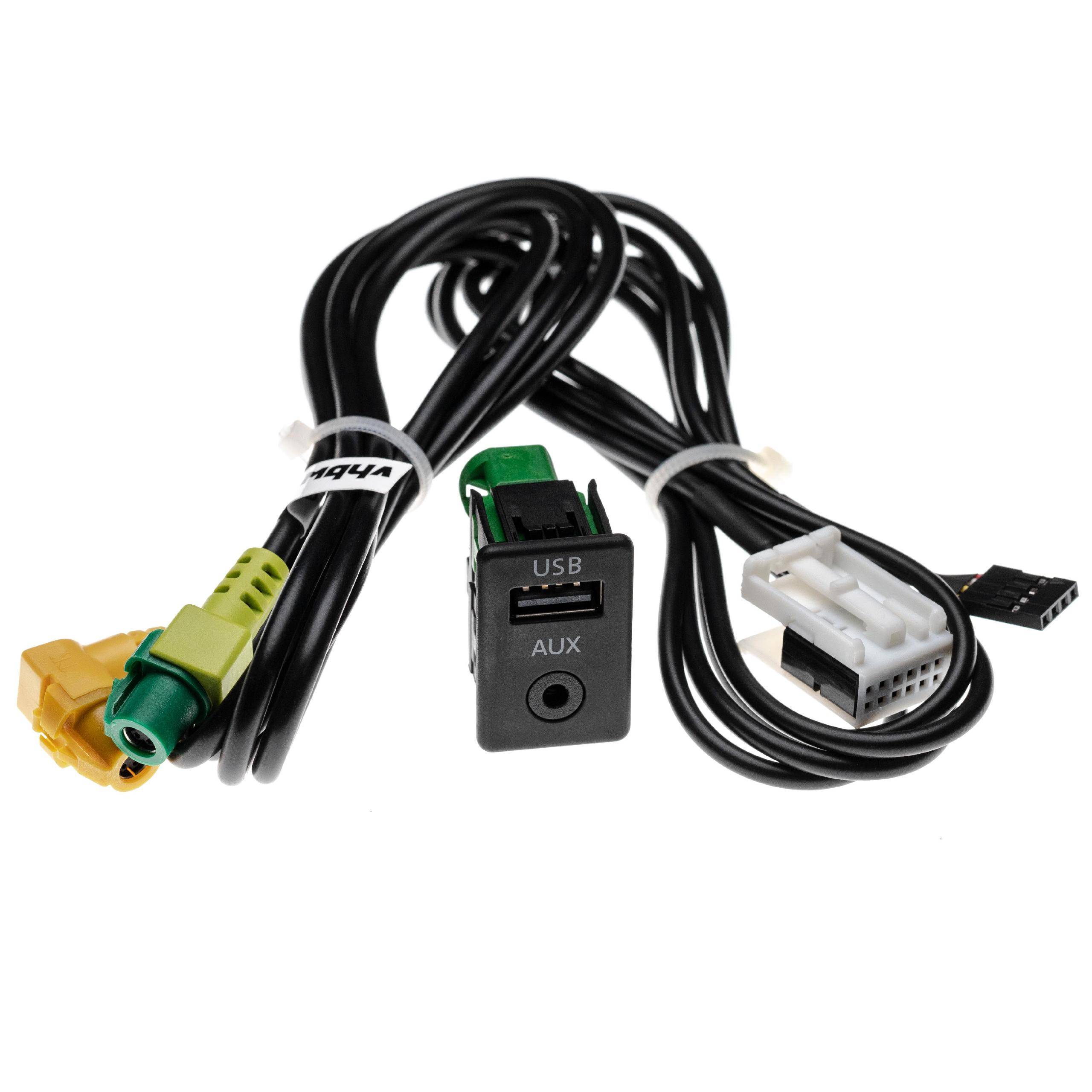 vhbw AUX KFZ Radio Kabel kompatibel mit VW Golf VI (10/2008+) | Jetta V (Typ 1K5) 10/2005 - 2010 Auto, Autoradio (143-0