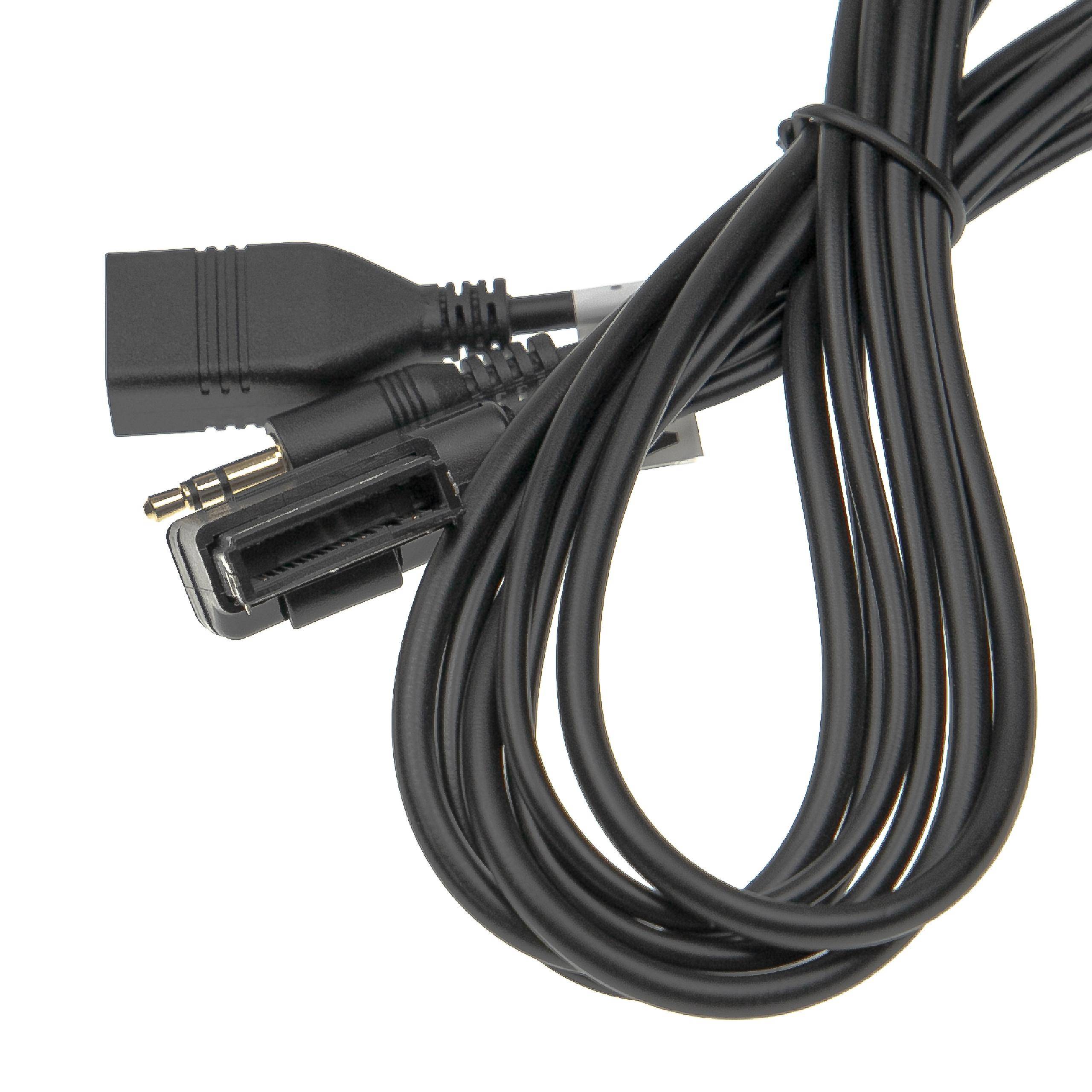 vhbw AUX KFZ Radio Y-Adapter Kabel kompatibel mit VW Phaeton | Polo, T5, Scirocco, RNS 510 (index A+), Sharan Auto-3