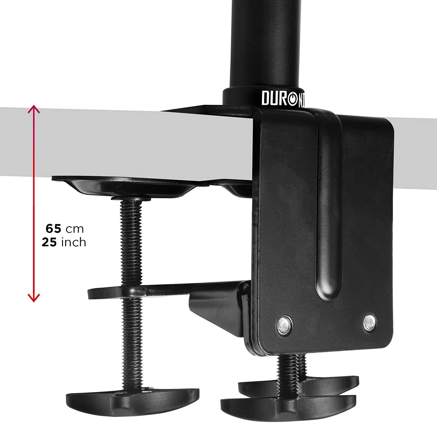 Duronic DM453VX1 Monitorhalter für vier 27" - 13kg Kapazität - Verstellbar in Höhe, Neigung und Drehung - VESA 75/100-4