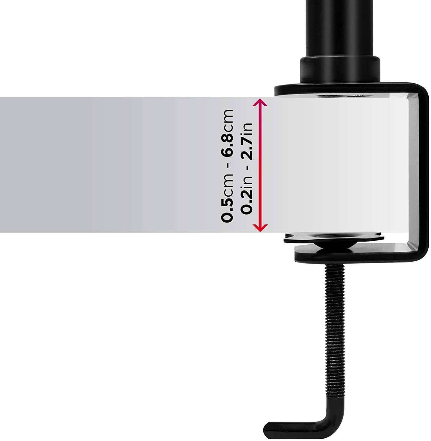 Duronic DM151X3 Monitorhalterung bis 32 Zoll - 8kg Kapazität - Verstellbar in Höhe, Neigung und Drehung - VESA 75/100-4