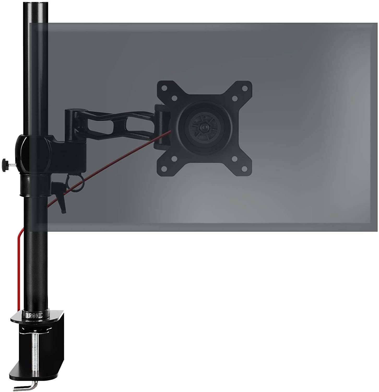 Duronic DM351X2 Monitorhalterung für 27 Zoll - 10kg Kapazität - Verstellbar in Höhe, Neigung und Drehung - VESA 75/100-0