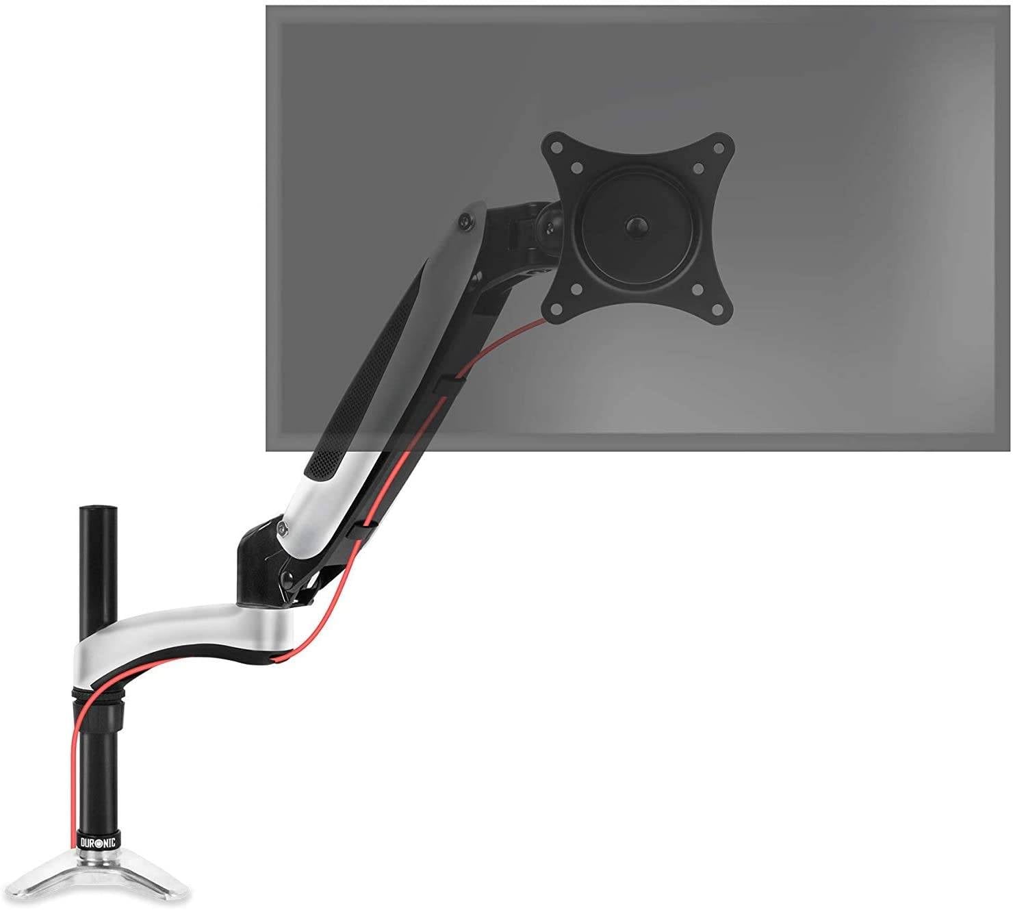 Duronic DM651X2 Monitorhalterung für 27 Zoll - 8kg Kapazität - Verstellbar in Höhe, Neigung und Drehung - VESA 75/100-0