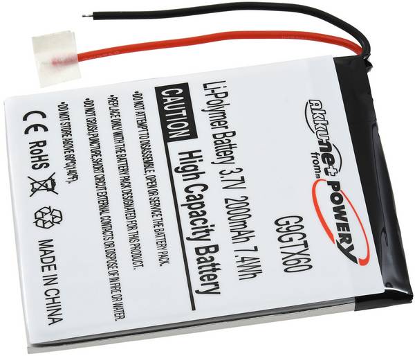 Akku für GPS, Navigation NavGear GTX-60, 3,7V, Li-Polymer