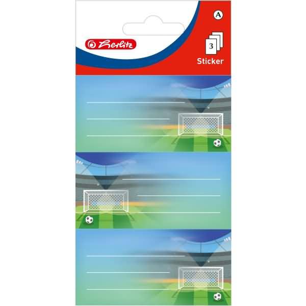 Buchetiketten Motiv 5 3 Blatt Fußball-0