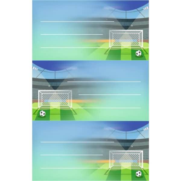 Buchetiketten Motiv 5 3 Blatt Fußball-1