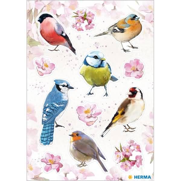 Papiersticker bunte Heimatvögel-1