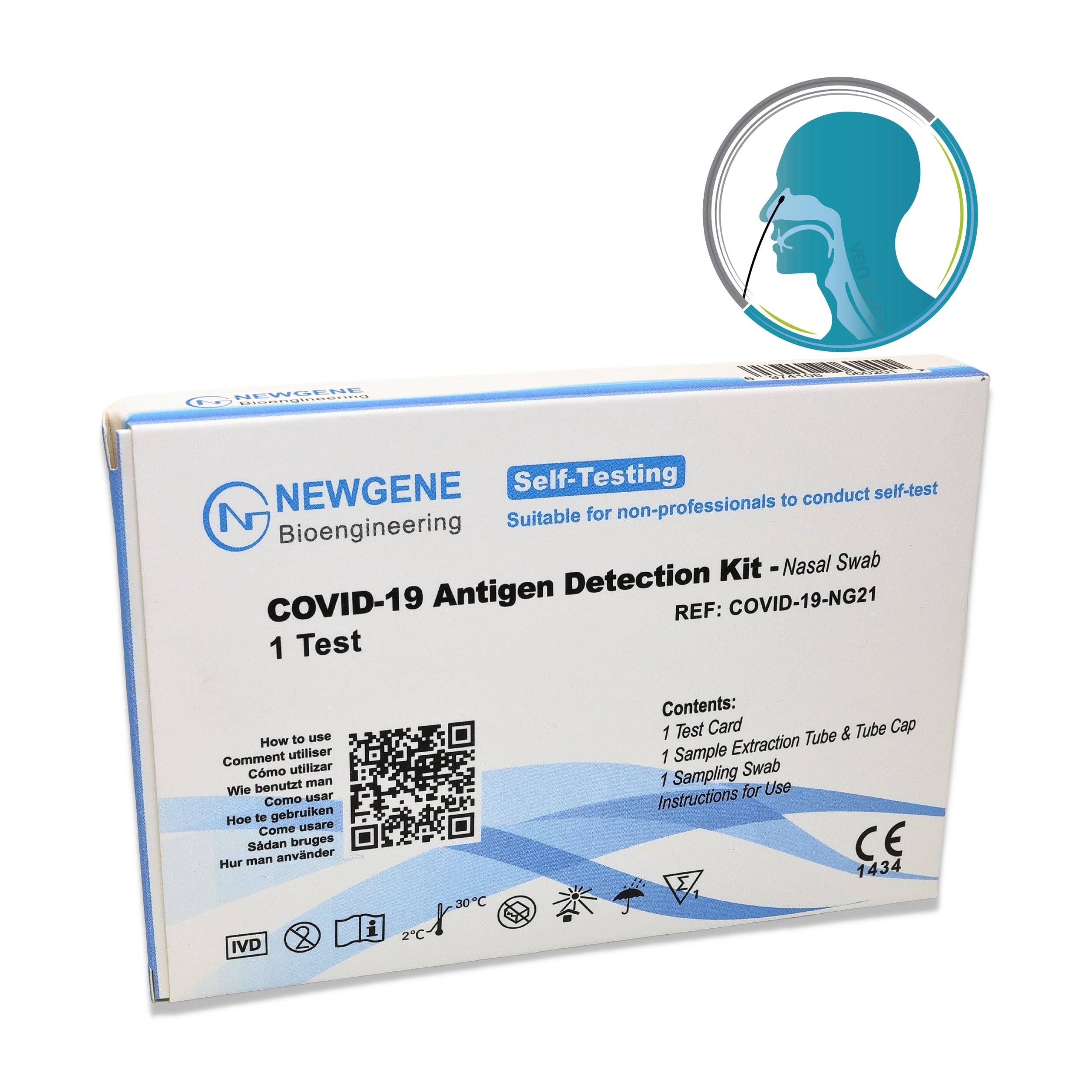 Newgene Covid-19 Antigen Schnelltest CE/1434 - Einzelpackung | Packung (1 Test)-0