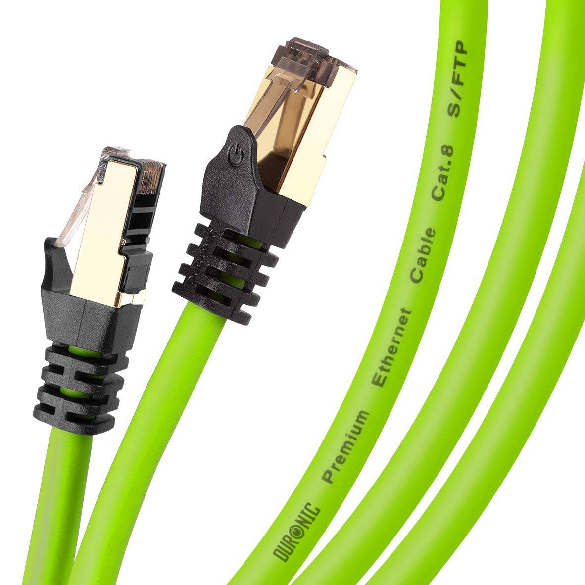 Duronic CAT8 GN 1m Netzwerkkabel - 5.000 MB/s Ethernetkabel - RJ45 Patchkabel - Lankabel für Router und Konsole-4