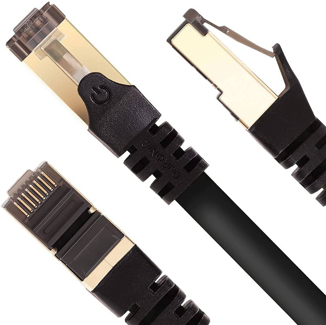 Duronic CAT8 BK 1m Netzwerkkabel - 5.000 MB/s Ethernetkabel - RJ45 Patchkabel - Lankabel für Router und Konsole-3