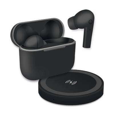 Fontastic TWS In-Ear Kopfhörer Jive inkl Ladecase, schwarz Kabelloses Laden über das mitgelieferte Ladepad