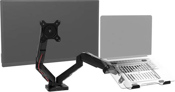 Duronic DMDCL1X1 Laptop- und Monitorhalterung - Ideal für Home Office - Display und Notebook bis 6,5 kg und 27 Zoll