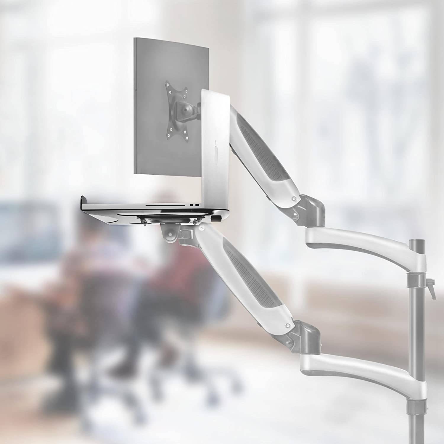 Duronic DML2 Laptophalterung - Fläche 32x24,2cm - Belastbarkeit 8kg - Laptopständer für Monitorhalter - VESA Standard-3