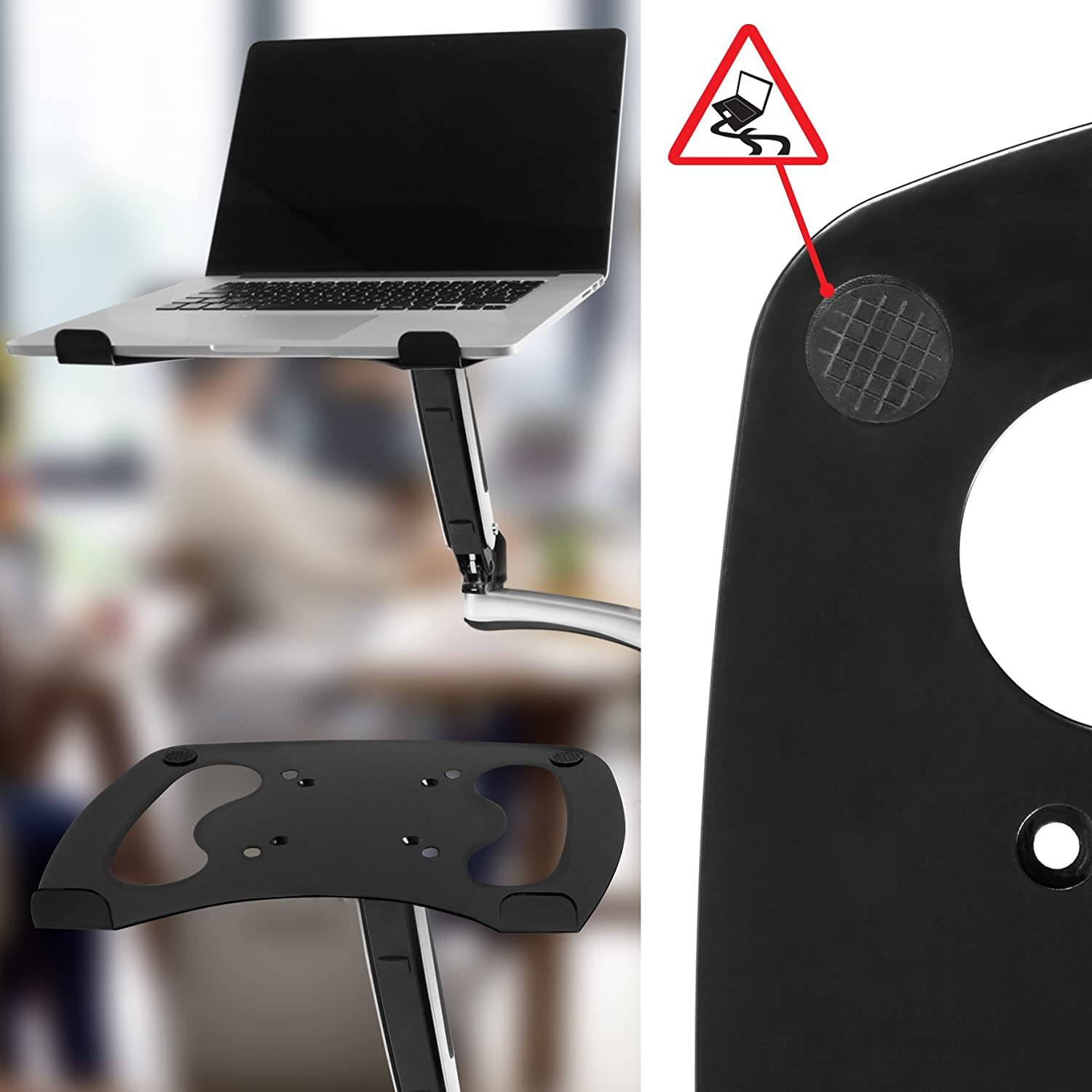 Duronic DML2 Laptophalterung - Fläche 32x24,2cm - Belastbarkeit 8kg - Laptopständer für Monitorhalter - VESA Standard-4