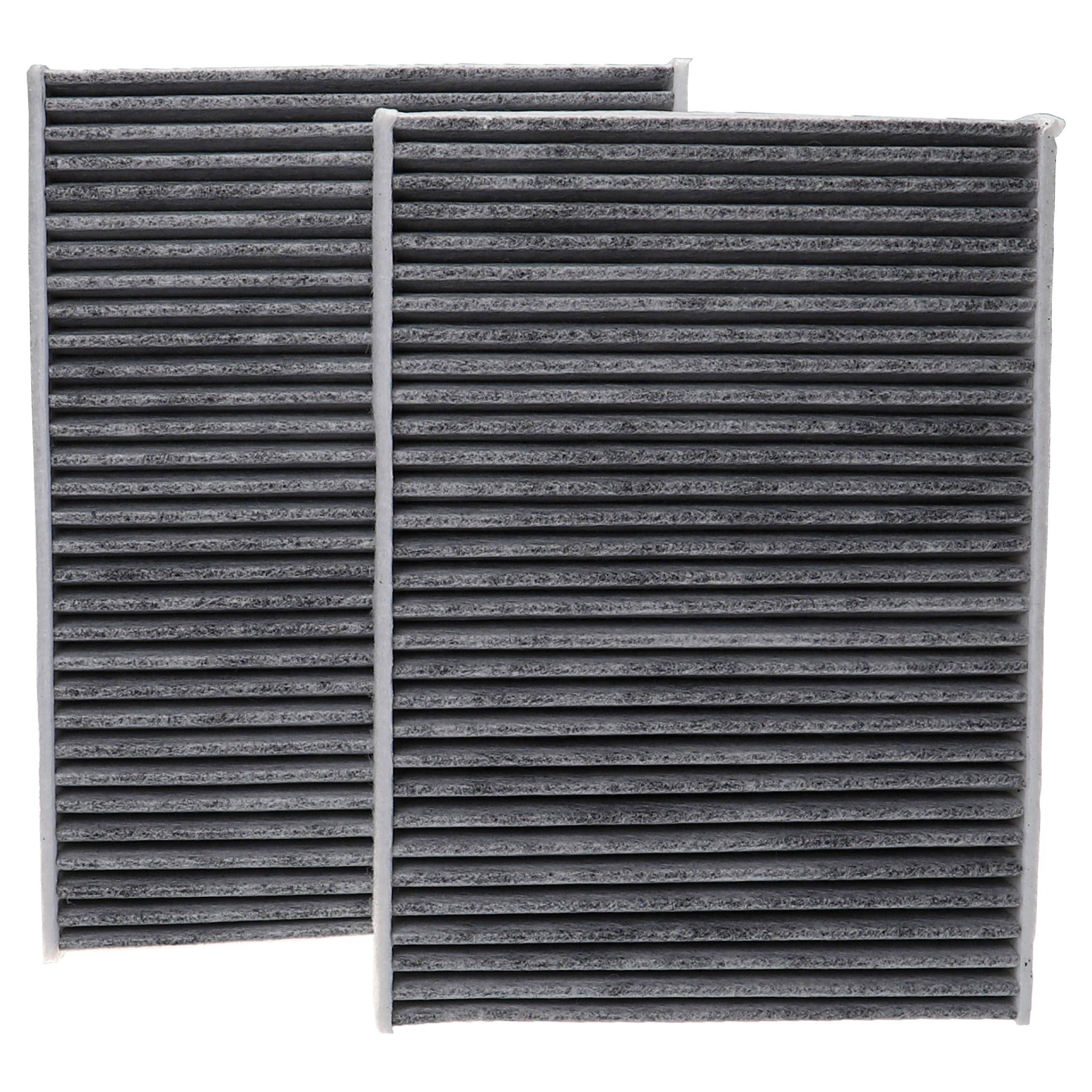 vhbw 2x Innenraumfilter Ersatz für Trucktec Automotive 08.59.094 | für PKW - Mit Aktivkohle-0