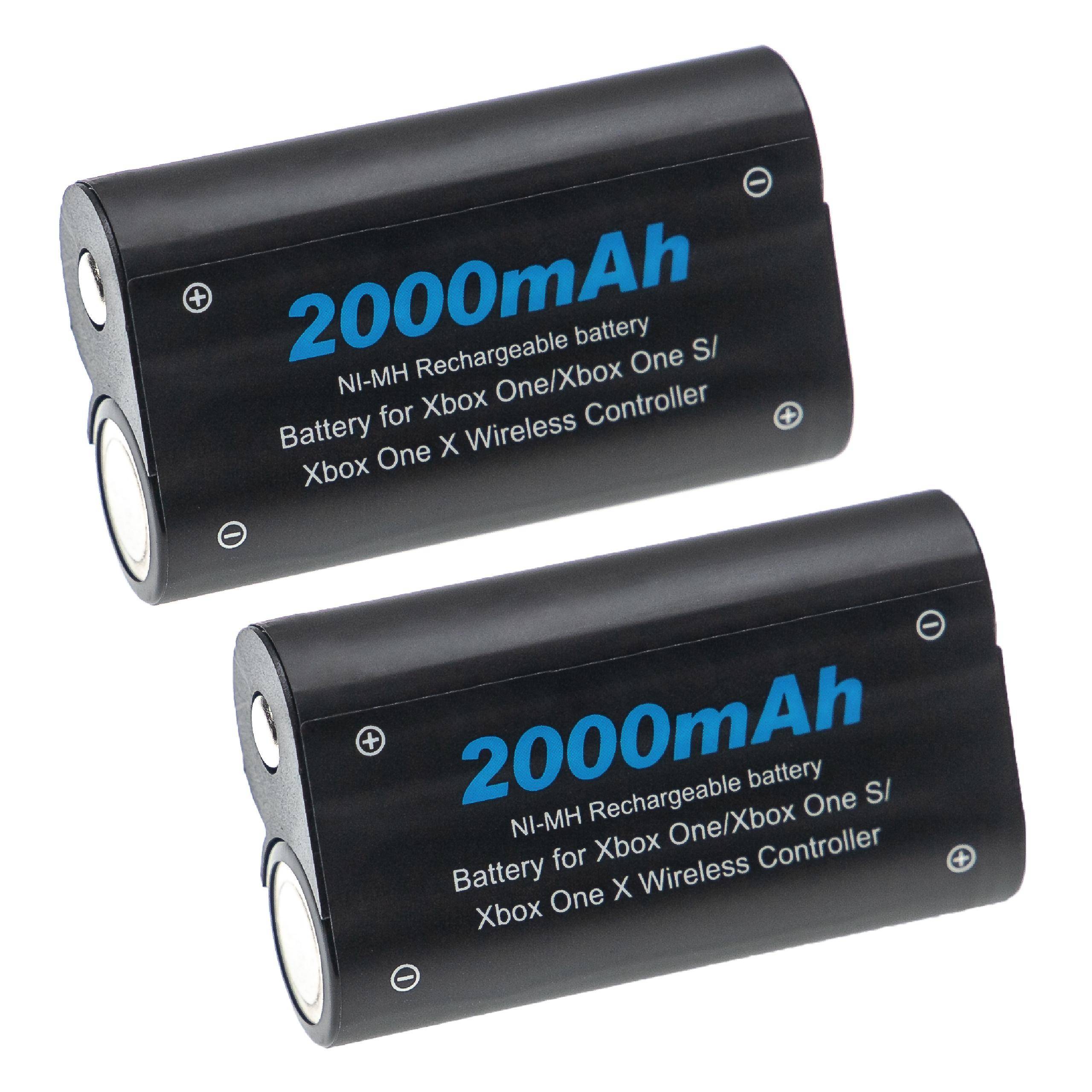 vhbw 2x Akku Ersatz für Microsoft BX01 | C100 für Controller (2000 mAh, 2,4 V, NiMH)
