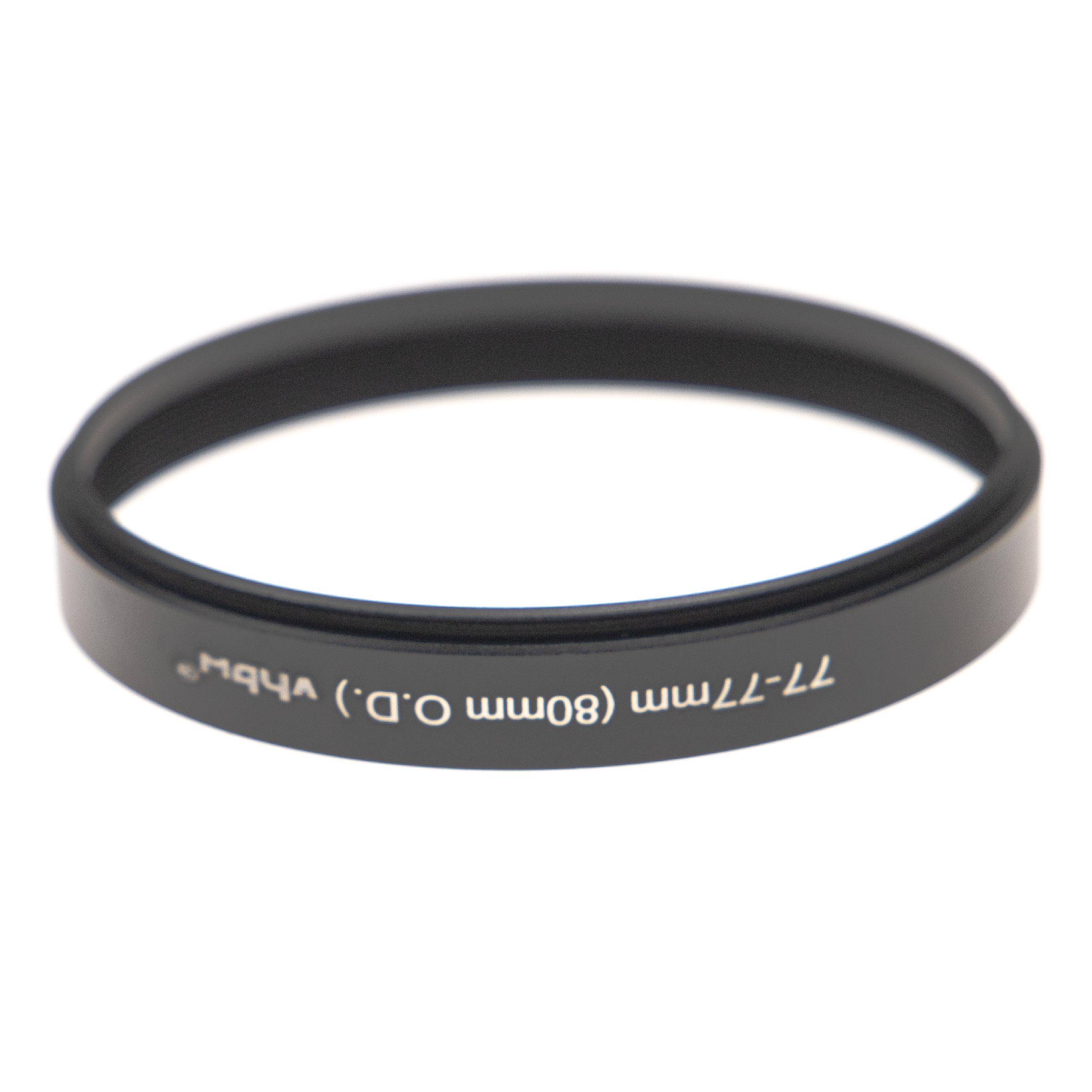 vhbw Step-Up-Ring Adapter von 77 mm auf 77 mm | kompatibel mit Matte Boxen 80 mm O.D. Filteradapter, Aluminium-1