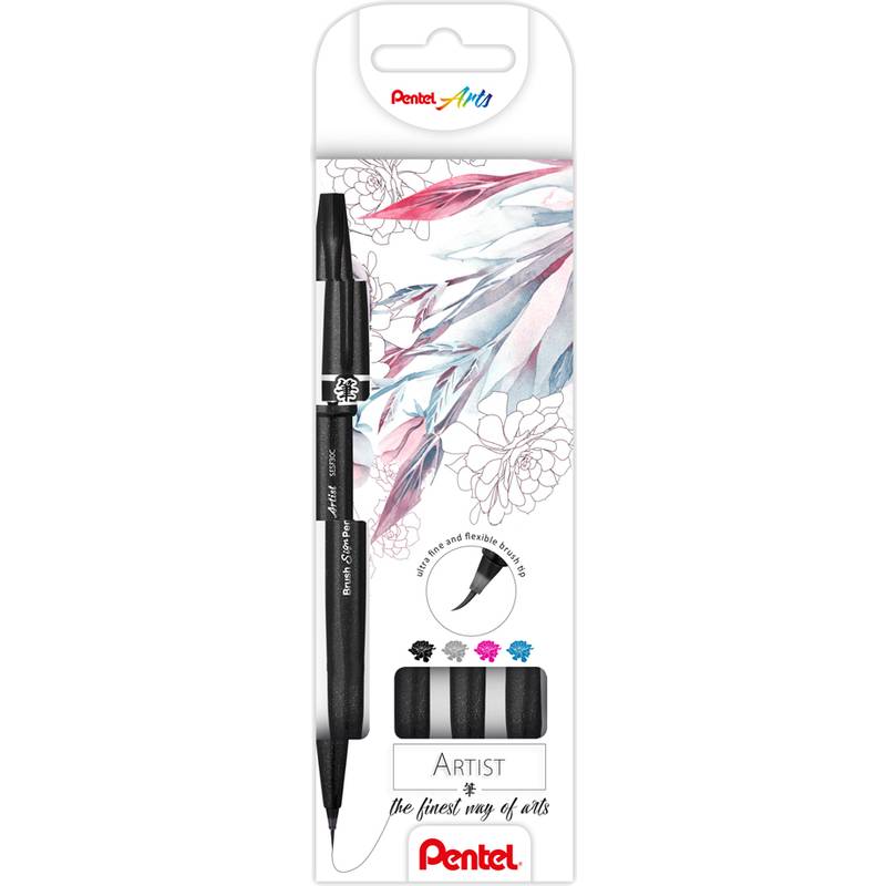 Pentel Pinselstift Sign Pen Artist, 4er Set-0