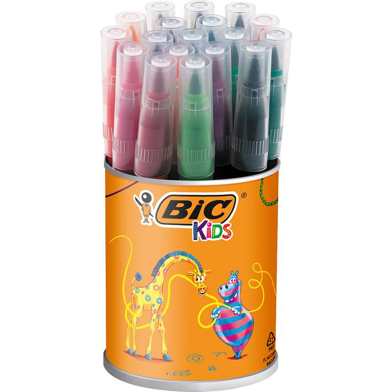 BIC KIDS Fasermaler Visaquarelle, 18er Runddose-0
