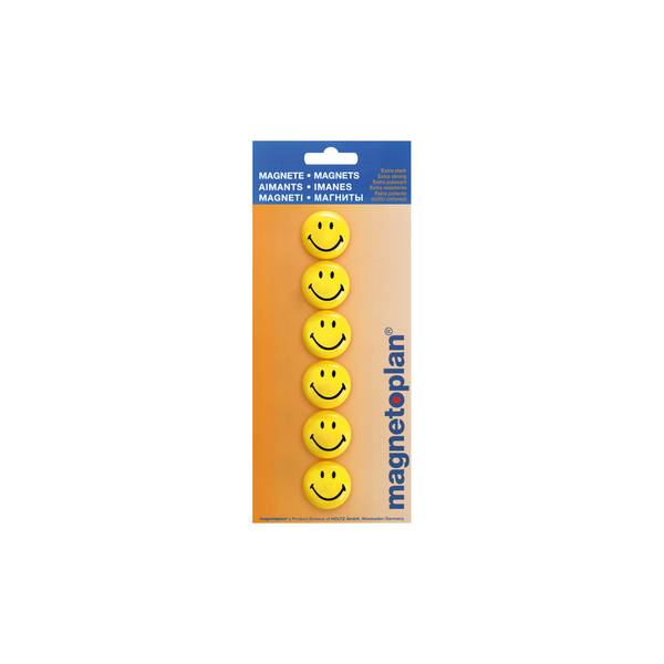 Magnet Smilies 16672 30mm gelb 6 Stück