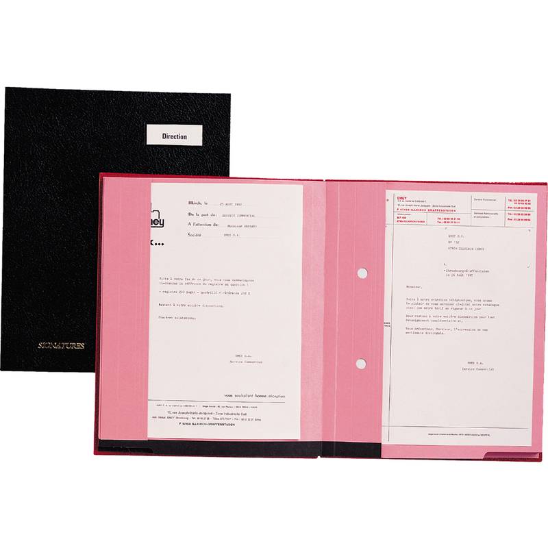 emey Unterschriftenmappe "Double-Clip", 20 Fächer, schwarz-0