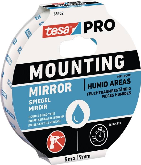 Montageband Mounting PRO Spiegel 66952 weiß L.5m B.19mm TESA-0