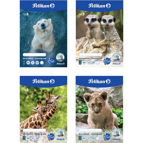 PELIKAN - Zeichenblock Zoo DIN A4