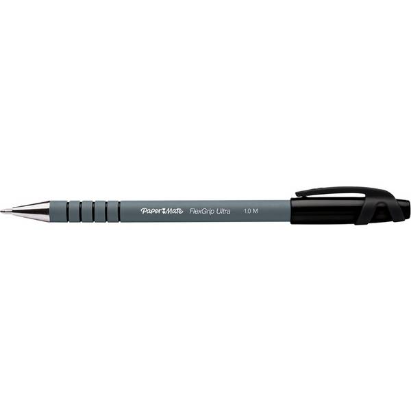 PAPER MATE Kugelschreiber Flexgrip Ultr Stick M Schwarz 12ST