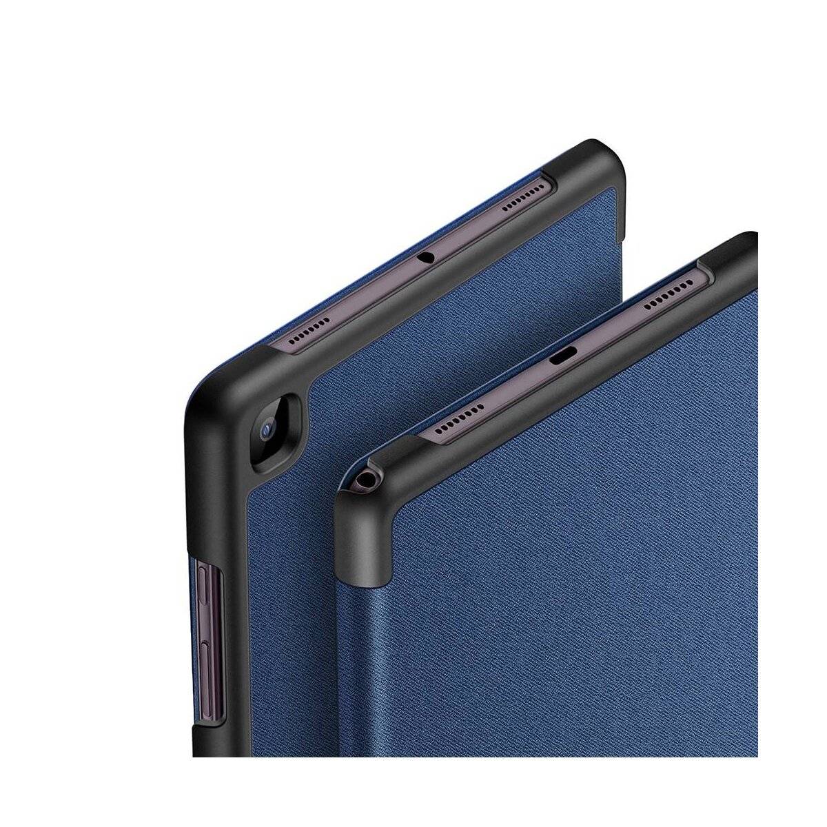 Dux Ducis Buch Tasche Hartschale mit Smart Sleep Standfunktion kompatibel mit SAMSUNG GALAXY TAB A7 LITE (T220) Blau-2
