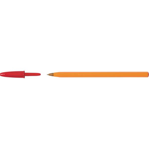 BIC Kugelschreiber Orange, Strichfarbe: rot