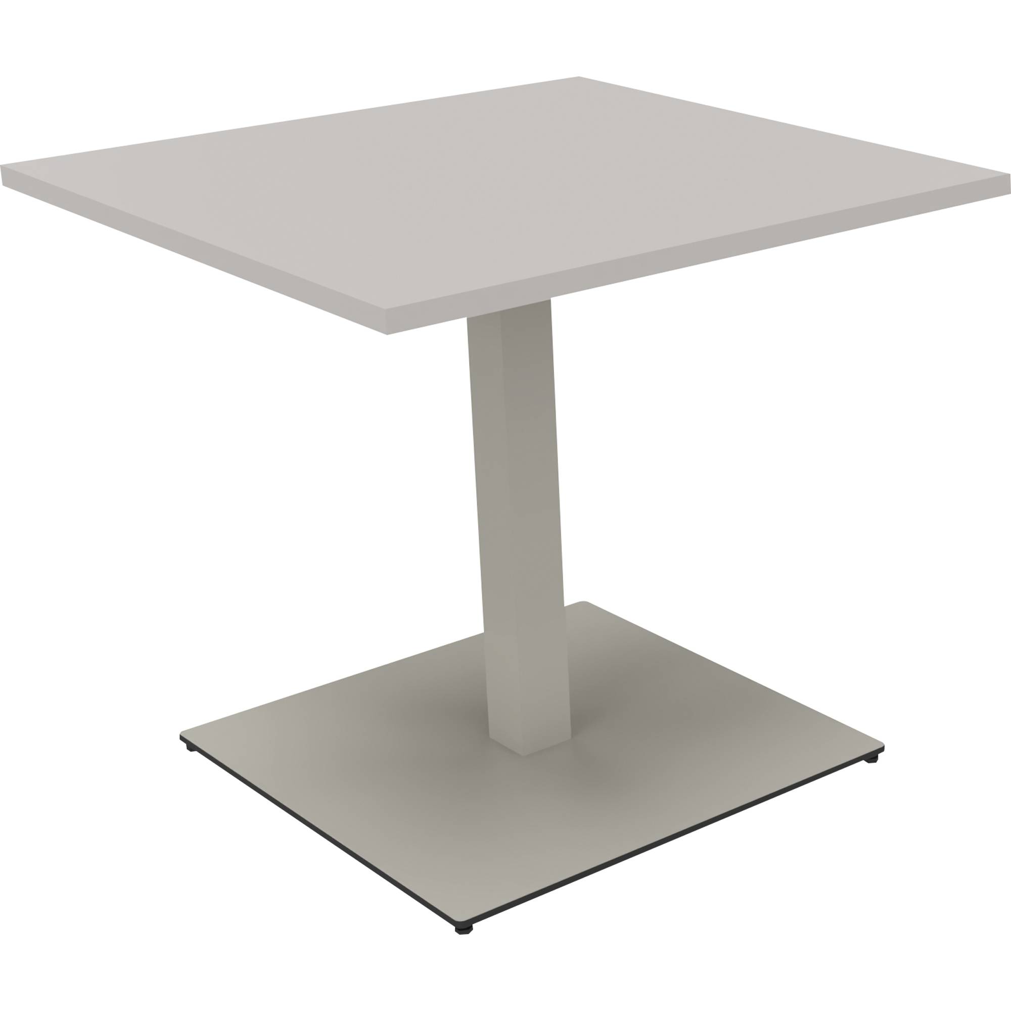Besprechungstisch Rechteck Tellerfuß Quadrat B800xT8000xH720 silber/Lichtgrau-0
