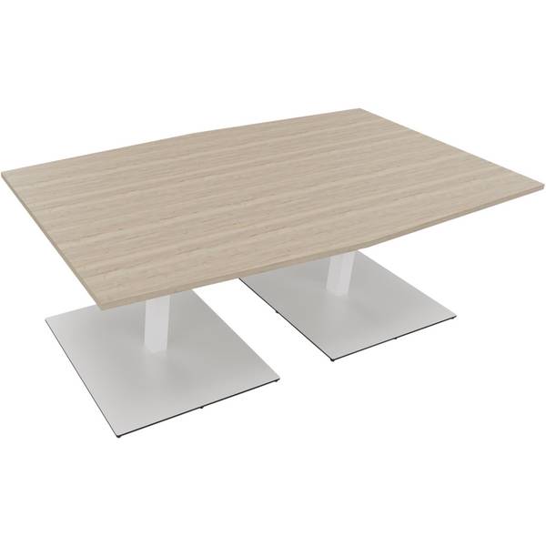 Bespr.ti. Tonneau Tellerfuß 200x100/110x72cm ws/eiche 810017271