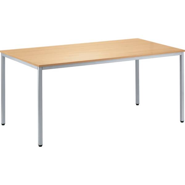Konferenztisch 200x80 alu buche