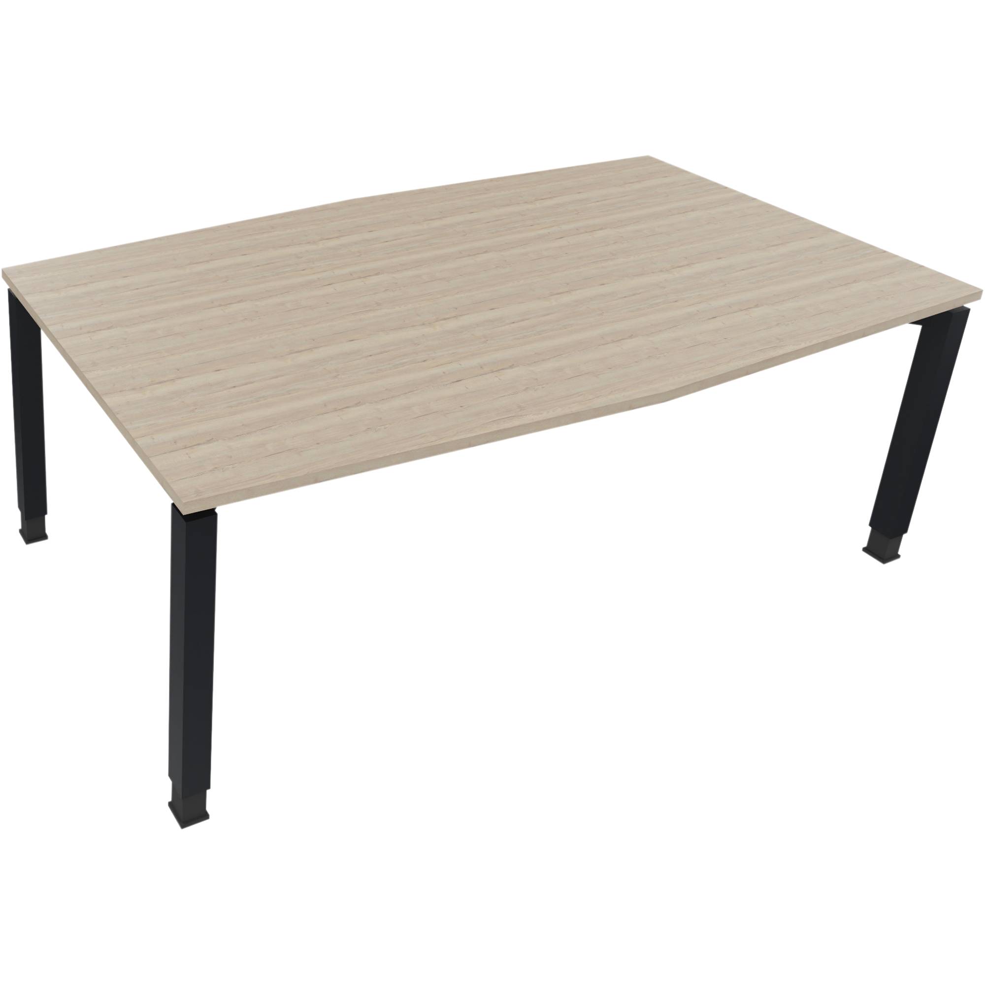 Besprechungstisch Tonneau Vierfuß Quadrat B2000xT1000/1100xH680-820 anthrazit/Eiche-0